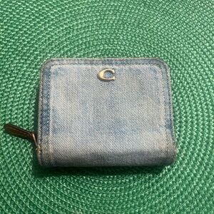 Coach Denim & Leather Billfold Wallet